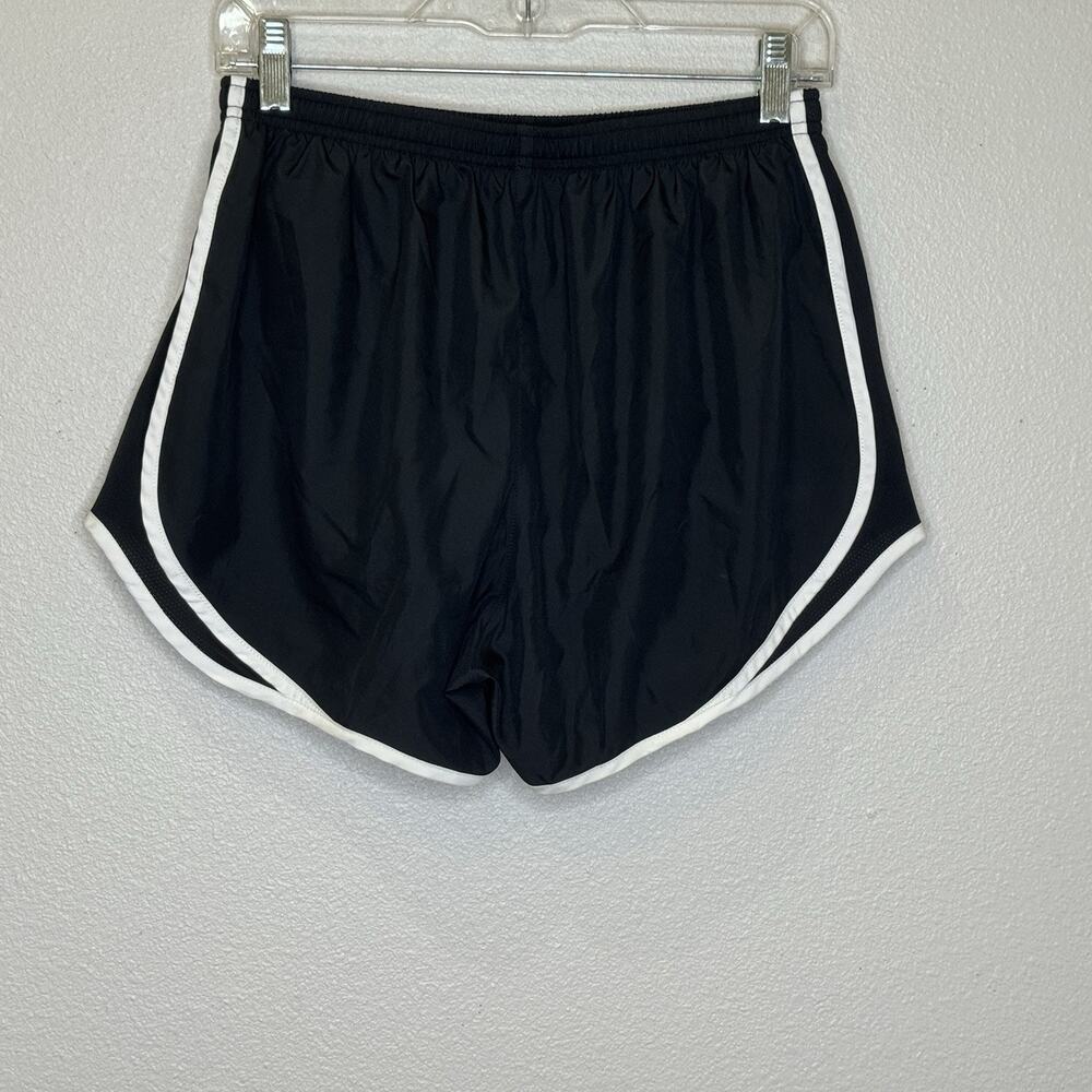 Nike Dri Fit Running Shorts Womens Sz Medium Black Built in Briefs Elastic Waist - Picture 5 of 8